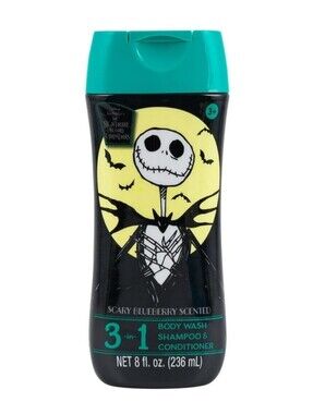 Jack Skellington 3-in-1 Body Wash Shampoo & Conditioner - Teal/Black